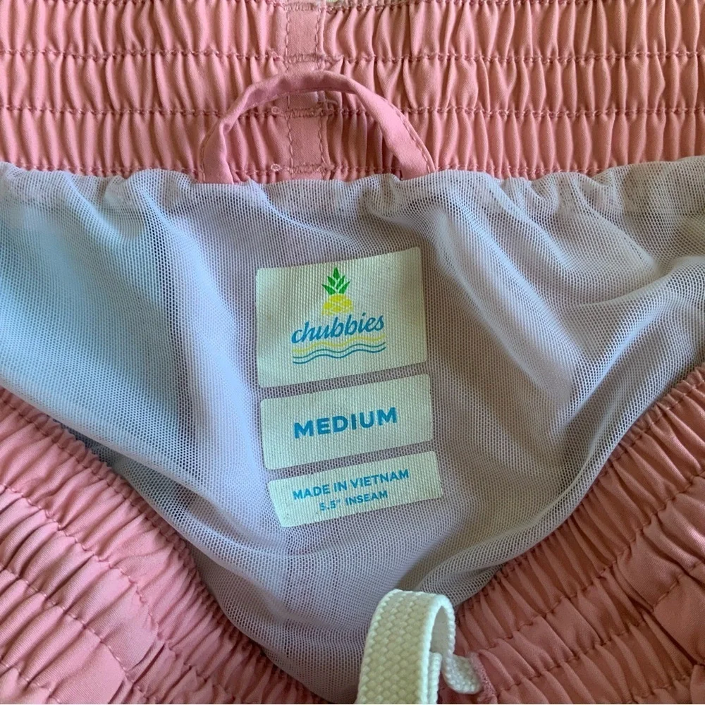 Chubbies Pink and Blue Striped Athletic Shorts
